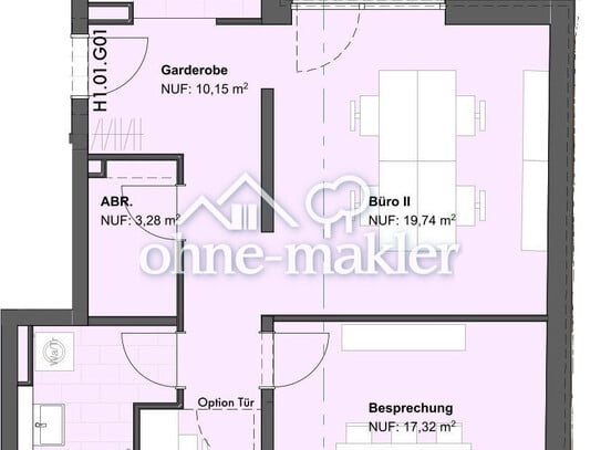 Büroräume in Bischofsheim-Neubau-