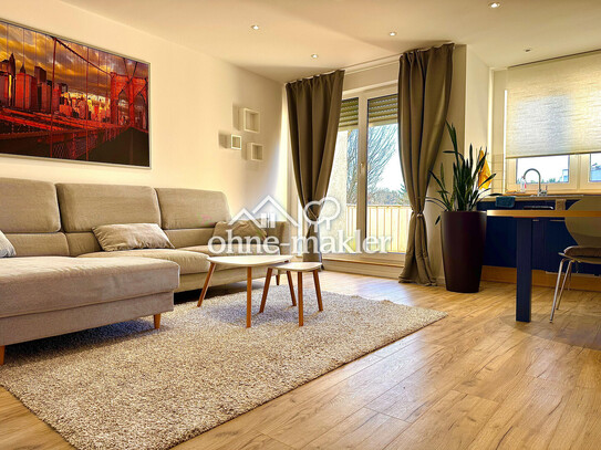 Exklusive 2-Zi Wohnung in Wiesbaden Bad/ Balkon/Einbauküche/komplett Renoviert und Möbliert