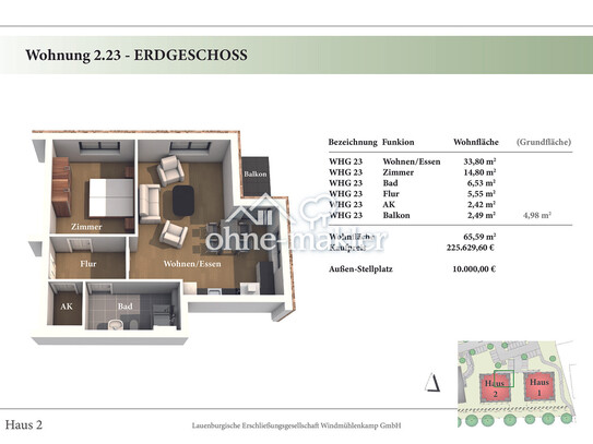 2 Zimmer EG Neubau-Eigentumswohnung 2.23