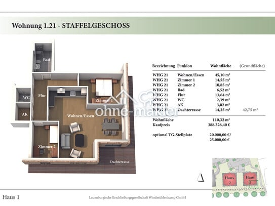 3 Zimmer STG Neubau-Eigentumswohnung 1.21