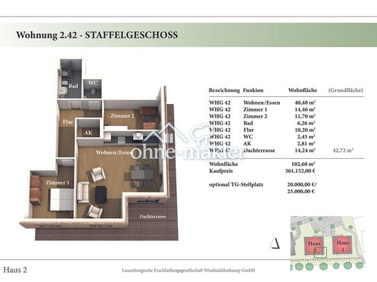 3 Zimmer STG Neubau-Eigentumswohnung 2.42