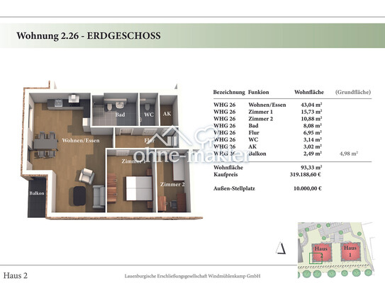 3 Zimmer EG Neubau-Eigentumswohnung 2.26