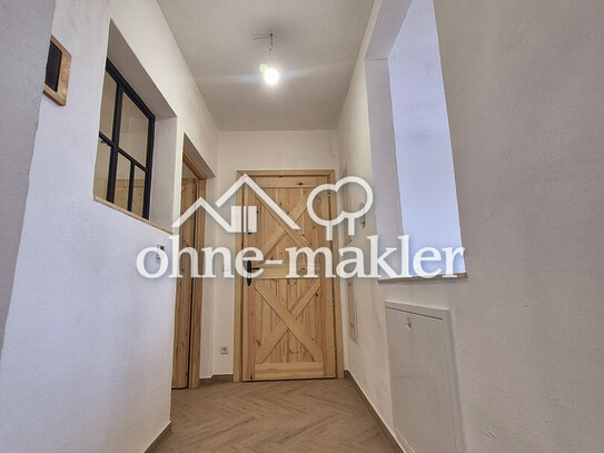 Einzigartige EG Singlewohnung - Fachwerk, nachhaltiges wohnen, eigene PV Anlage, große Terrasse