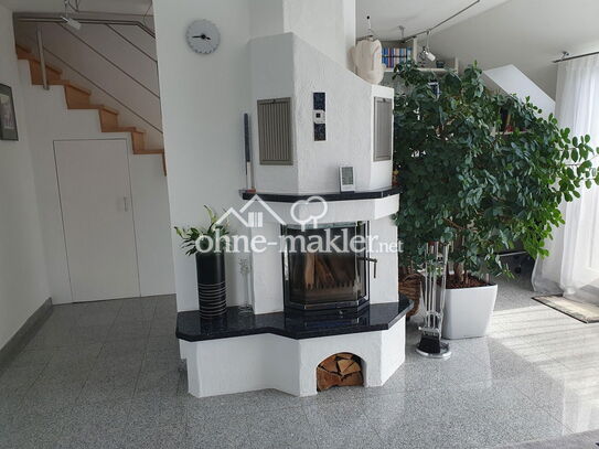 Elegante DG Maisonette Wohnung mit Kamin und Dachterrasse am Perlacher Forst. Provisionsfrei