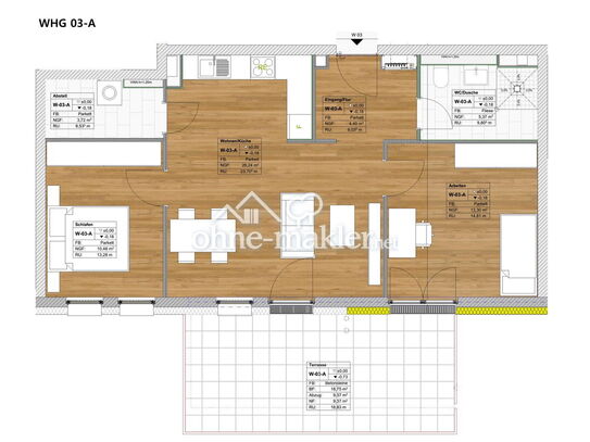 Moderne altersgerechte Wohnung mit sonniger Terrasse im Energiesparhaus in Trier-Kürenz