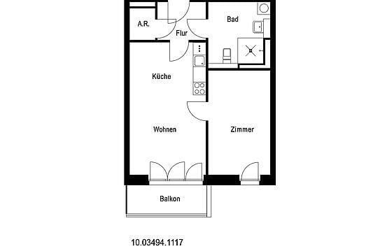 Erstbezug: 2 Zimmer Neubauwohnung mit Balkon / WBS 140