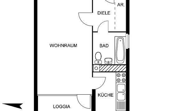 Seniorenwohnung mit Balkon